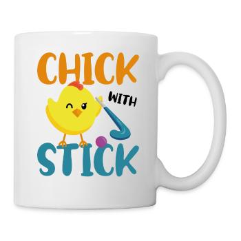 Field Hockey Chicken Chick With - Mug - white - Right