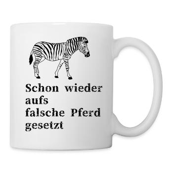 Zebra - Tasse - Weiß - Rechts