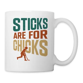 Field Hockey Sticks Are For Chicks - Mug - white - Right