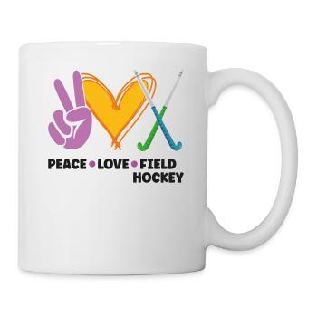 Field Hockey Peace Love Field - Mug - white - Right