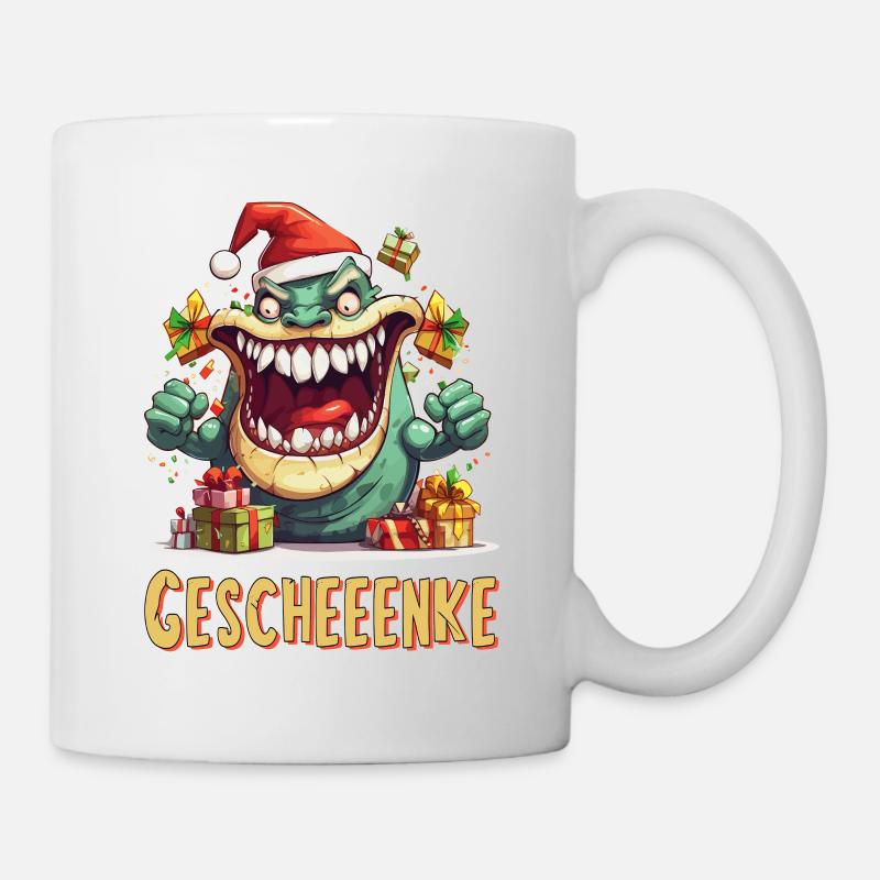 Weihnachten Geschenke Monster Lustig Humor Ugly - Tasse - Weiß
