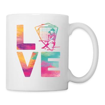 Field Hockey Watercolor Love - Tasse - Weiß - Rechts