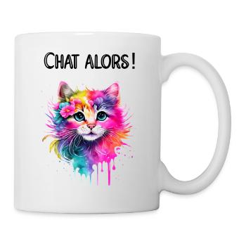 Chat alors - Mug blanc - blanc - Droite