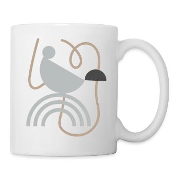 Abstraktes Design - Tasse - Weiß - Rechts