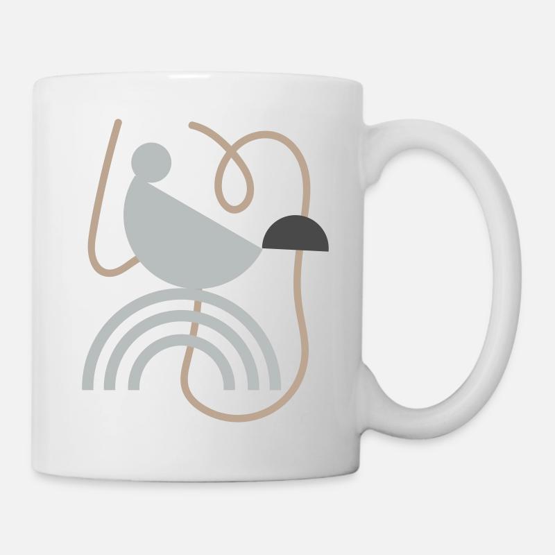 Abstraktes Design - Tasse - Weiß