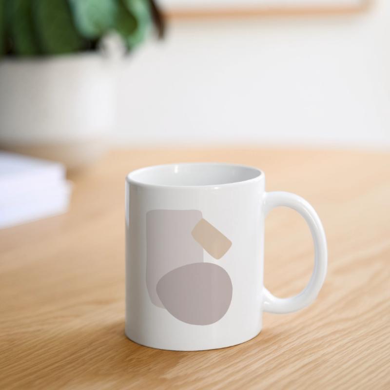 Conception abstraite de différentes formes Mug blanc