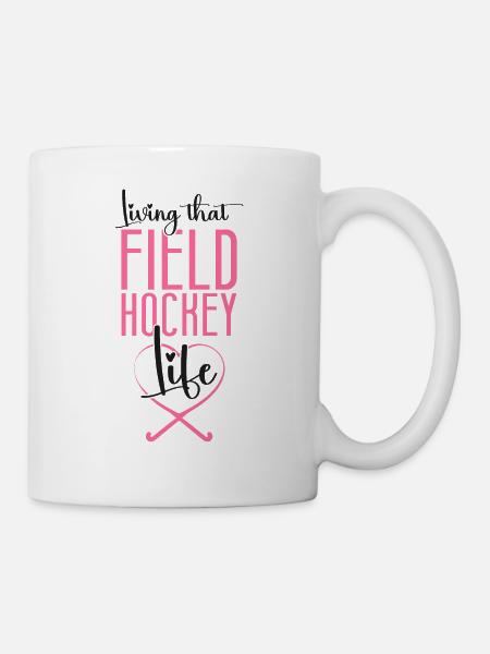 Field Hockey Living That Field - Tasse - Weiß