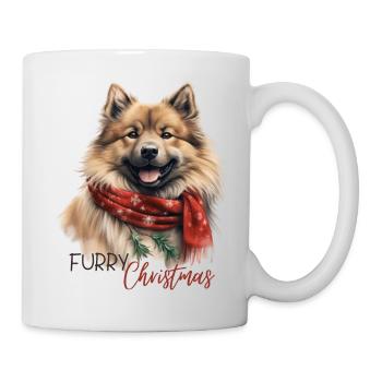 Tierische Weihnachten | Eurasier Motiv - Tasse - Weiß - Rechts