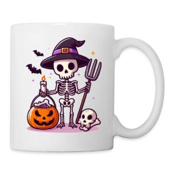 squelette halloween - Mug blanc - blanc - Droite