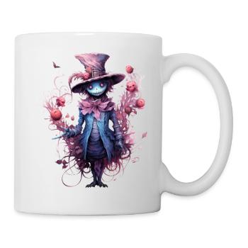 cute pink gothic scarecrow horror - Tasse - Weiß - Rechts