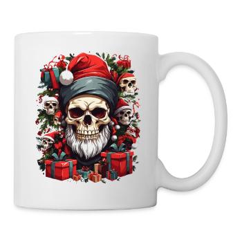 Sort de crâne de Noël du Père Noël - Mug blanc - blanc - Droite