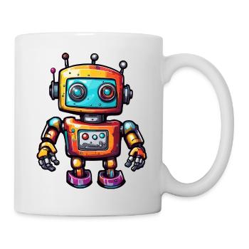 Robot / Machine / IA / Technologie / Mécanique - Mug blanc - blanc - Droite