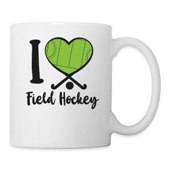 Field Hockey Heart I Love Field - Mug - white - Right