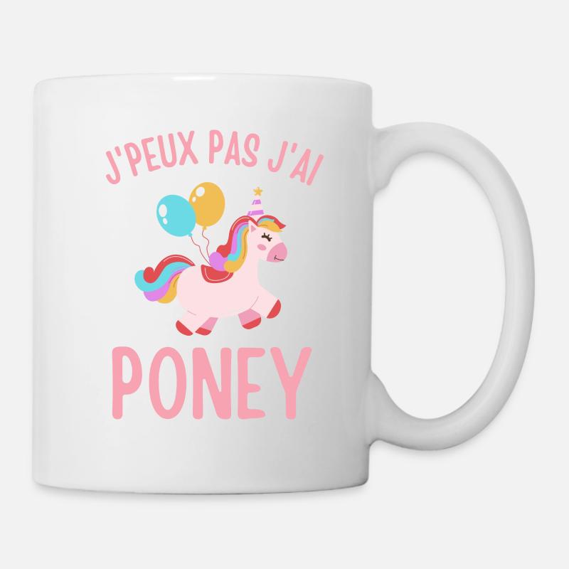 Équitation poney - Mug blanc - blanc