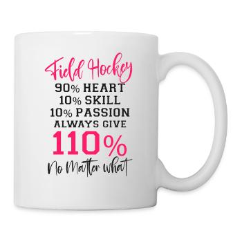 Field Hockey Field Hockey 90% - Tasse - Weiß - Rechts