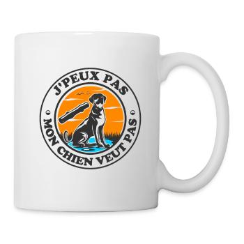 Je peux pas mon chien ne veut pas 1 - Mug blanc - blanc - Droite