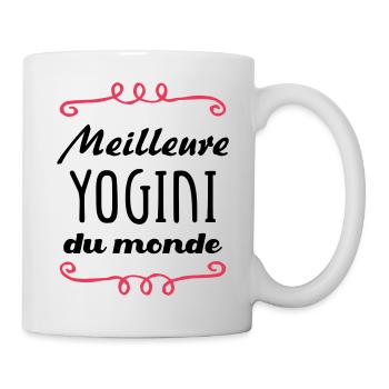 Meilleure Yogini du monde / Yoga - Mug blanc - blanc - Droite