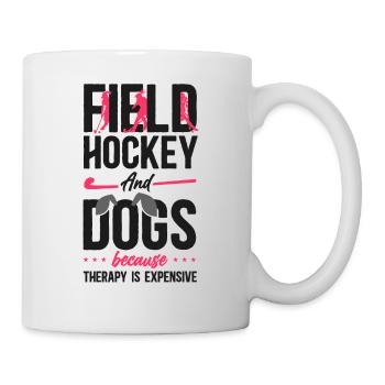 Hockey sur gazon, Hockey sur gazon pour chiens, et - Mug blanc - blanc - Droite