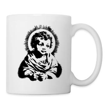 Kitschige Jesus | Jesus als Kind Heiligenschein - Tasse - Weiß - Rechts
