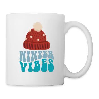 Winter, snow, mountains, xmas, Christmas pattern, - Mug - white - Right
