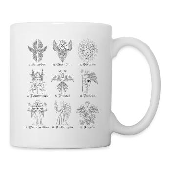 Biblisch genaue Engel neun Engelsreihen - Tasse - Weiß - Rechts