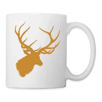 Goldener Hirsch - Tasse - Weiß - Rechts