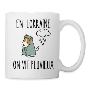 en lorraine on vit pluvieux - Mug blanc - blanc - Droite