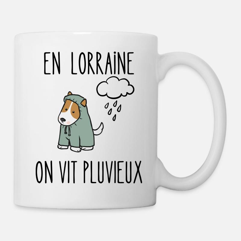 en lorraine on vit pluvieux - Mug blanc - blanc