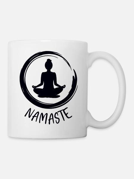 Yoga / Namaste - Mug blanc - blanc