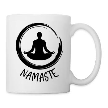 Yoga / Namaste / Lotus Flower - Mug - white - Right