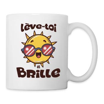 soleil brille chibi citation humour - Mug blanc - blanc - Droite