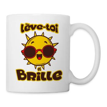 citation humour soleil motivation - Mug blanc - blanc - Droite