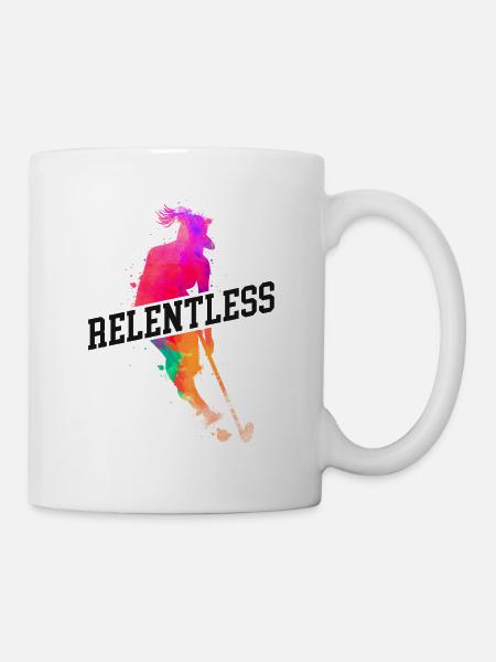 Field Hockey Watercolor Relentless - Mug - white