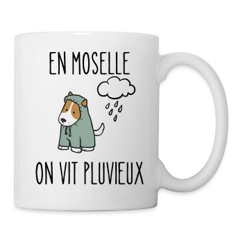 en moselle on vit pluvieux - Mug blanc - blanc - Droite