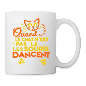 proverbe citation humour chat - Mug blanc - blanc - Droite