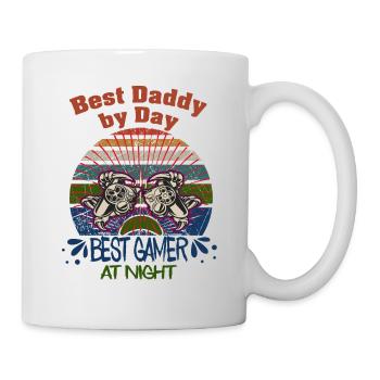 Daddy by Day Best gamer at night - Tasse - Weiß - Rechts
