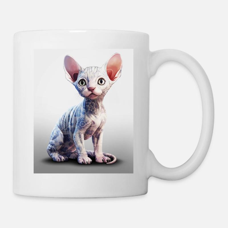 Sphynx Chat porcelaine - Mug blanc - blanc