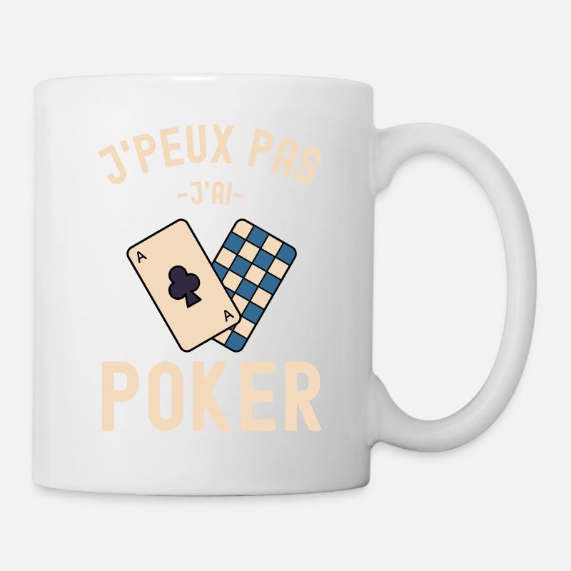 Jouer au poker - Mug blanc - blanc