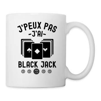 Jeu de cartes Black Jack 1 - Mug blanc - blanc - Droite
