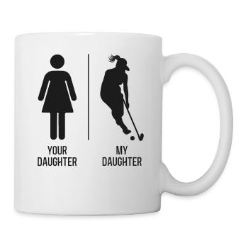 Hockey sur gazon Votre fille Mon - Mug blanc - blanc - Droite