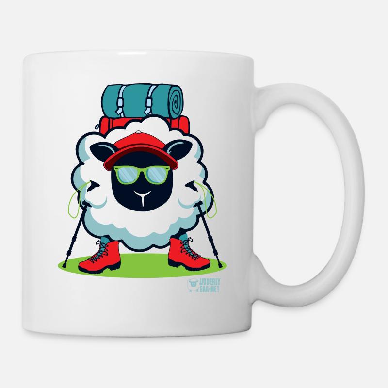 Schaf ein Wanderer? - Tasse - Weiß