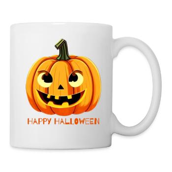 Happy Halloween Kürbis - Tasse - Weiß - Rechts