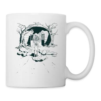 Squelette paisible - Mug blanc - blanc - Droite