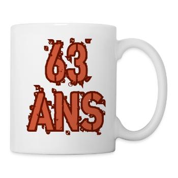 63 ANS - Mug blanc - blanc - Droite