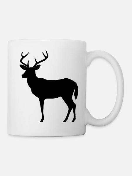 Hirsch - Tasse - Weiß