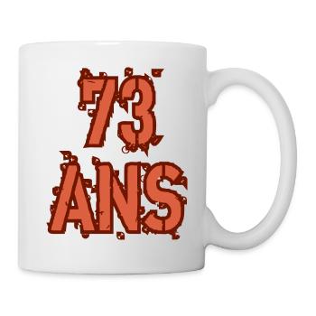 73 ANS - Mug blanc - blanc - Droite