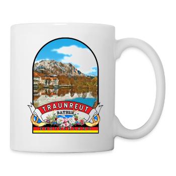 Traunreut Bayern Vintage Deutschland - Tasse - Weiß - Rechts