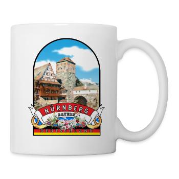 Nürnberg Bayern Vintage Deutschland - Tasse - Weiß - Rechts