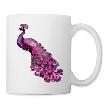 peacock bird colorful beautiful fantasy colorful - Mug - white - Right