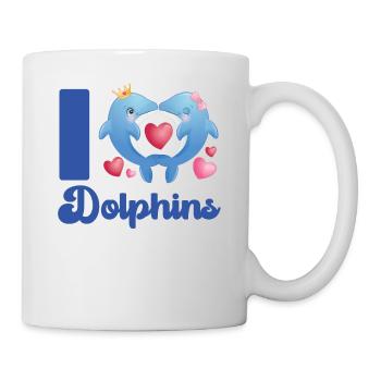 Dolphin Heart I Love Dolphins - Mug - white - Right